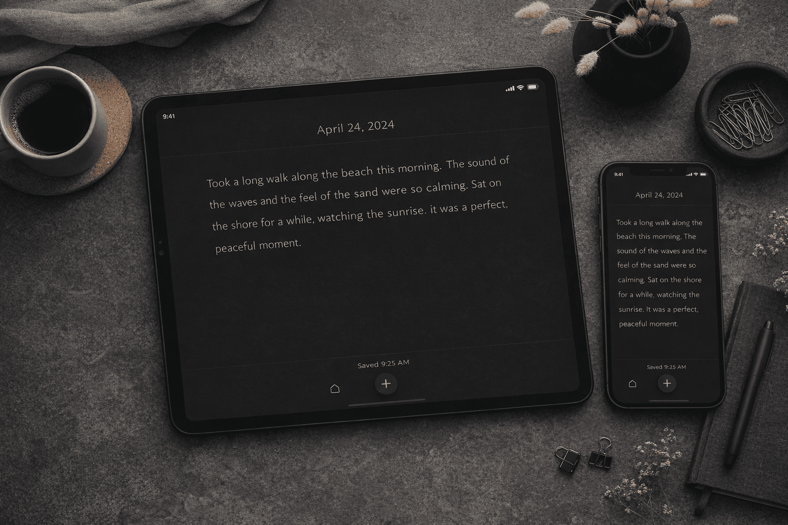 One Thought Journal Contextual View